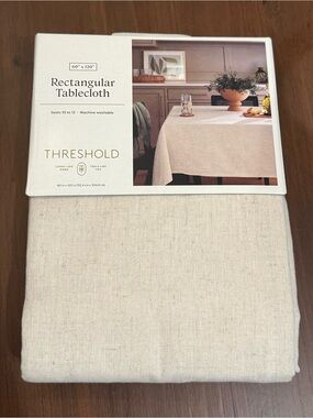 Threshold Linen Blend Oblong Tablecloth 60” x 120” NWT